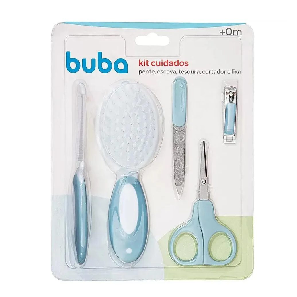 Kit Cuidados De Higiene Para Bebê Azul Buba