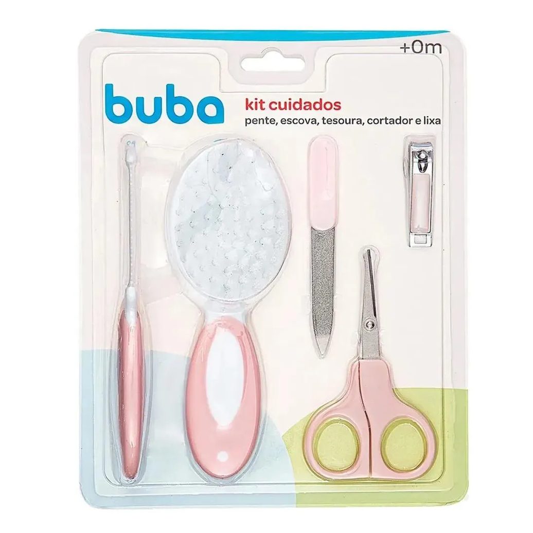 Kit Cuidados De Higiene Para Bebê Rosa Buba