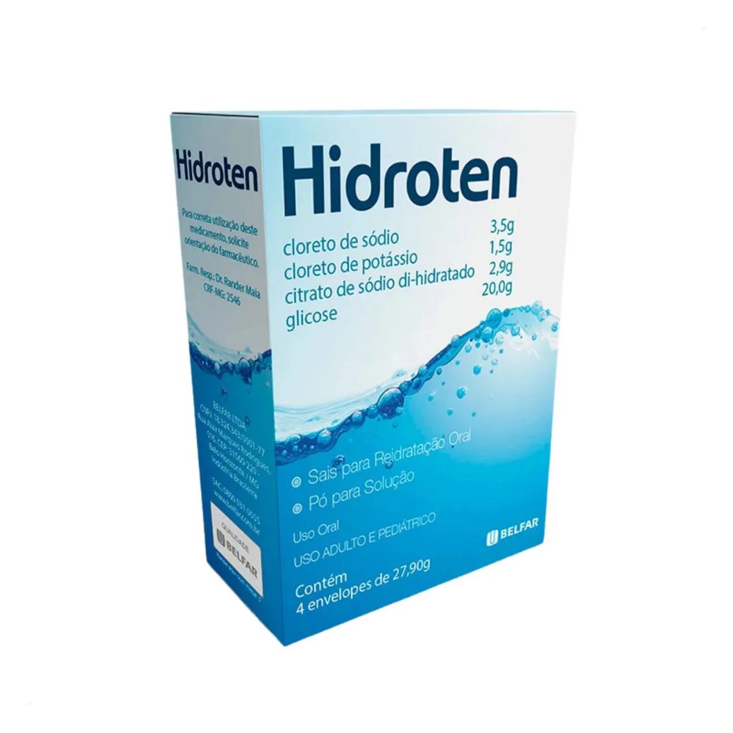 Sais para Reidratação Oral Hidroten em Pó com 4 Envelopes