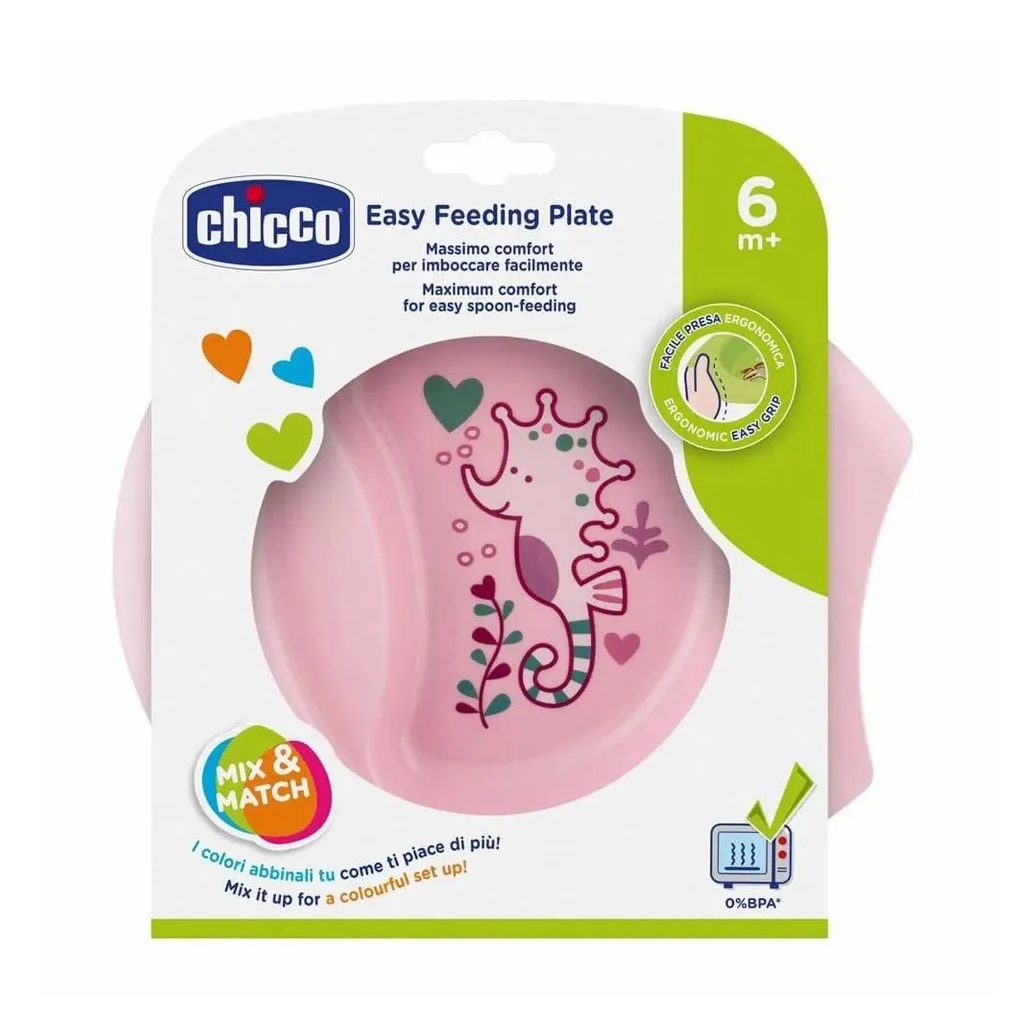 Bowl Tigela Alimentação Base Antiderrapante Rosa Chicco