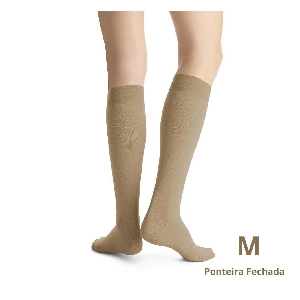 Meia de Compressão 3/4 Jobst Opaque 20-30Mmhg - Natural M Ponteira Fechada