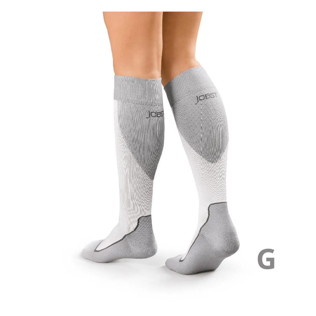 Meia de Compressão 3/4 Jobst Sport 20-30Mmhg - Branca/Cinza G