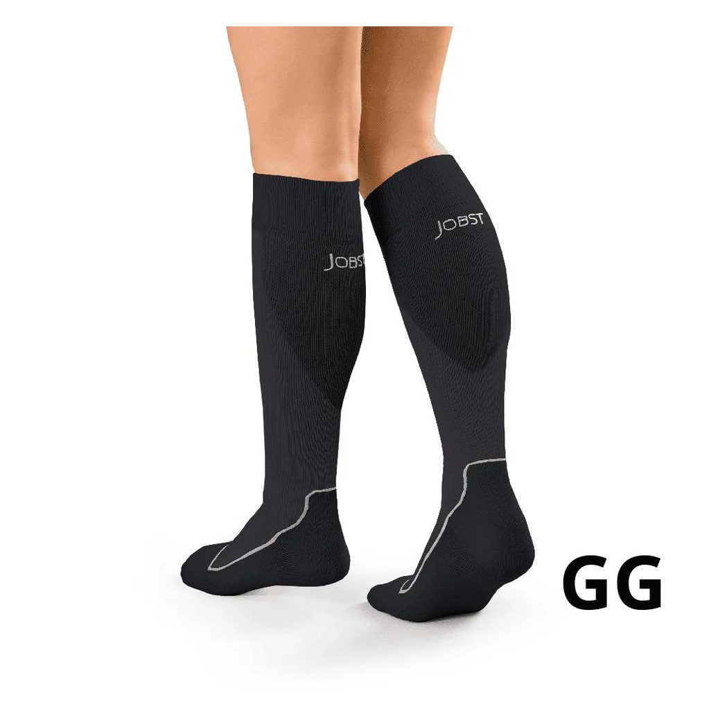 Meia de Compressão 3/4 Jobst Sport 20-30Mmhg - Preta GG