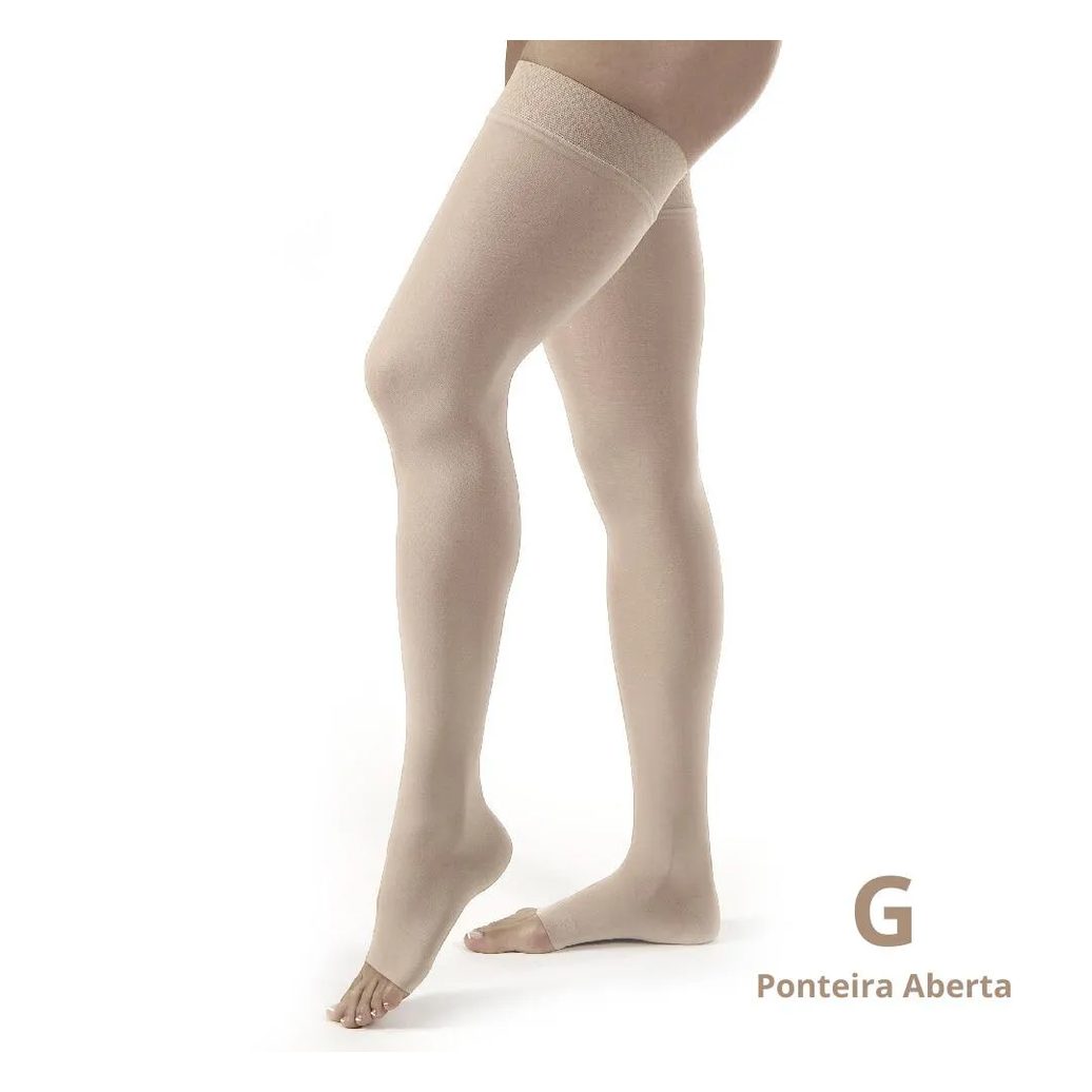 Meia de Compressão 7/8 Jobst Opaque 20-30Mmhg - Natural G Ponteira Aberta