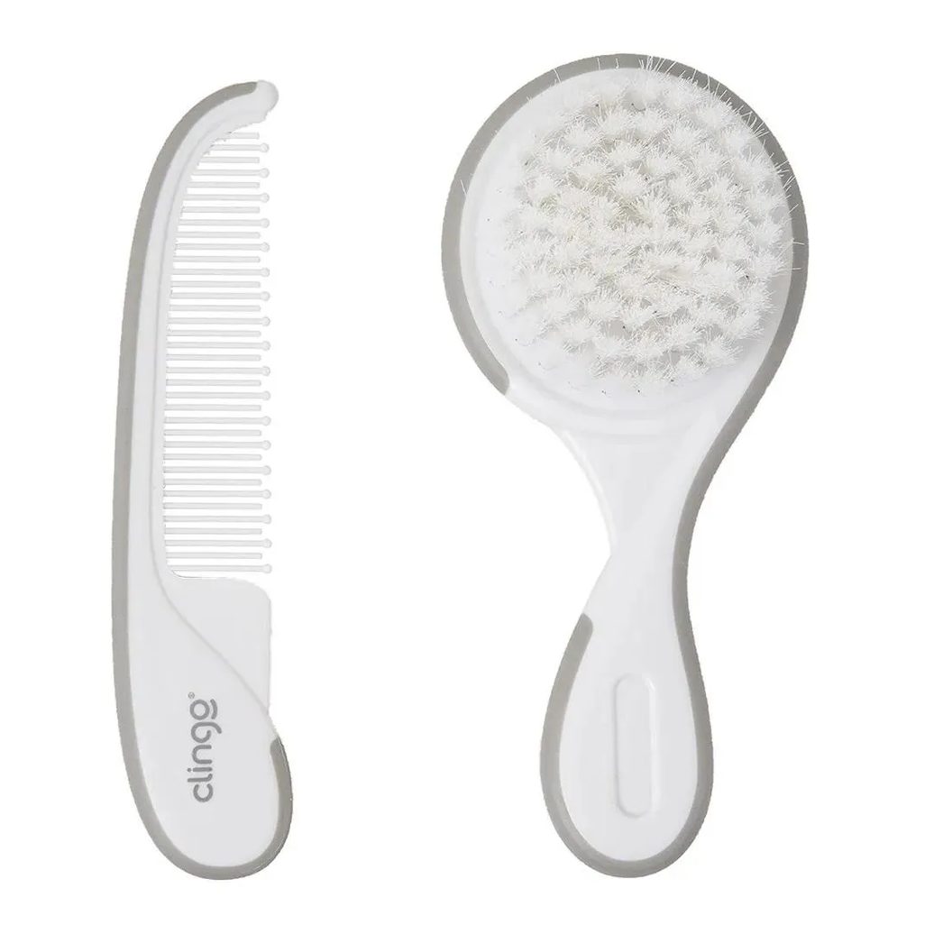 Kit Pente e Escova para Bebês Clingo