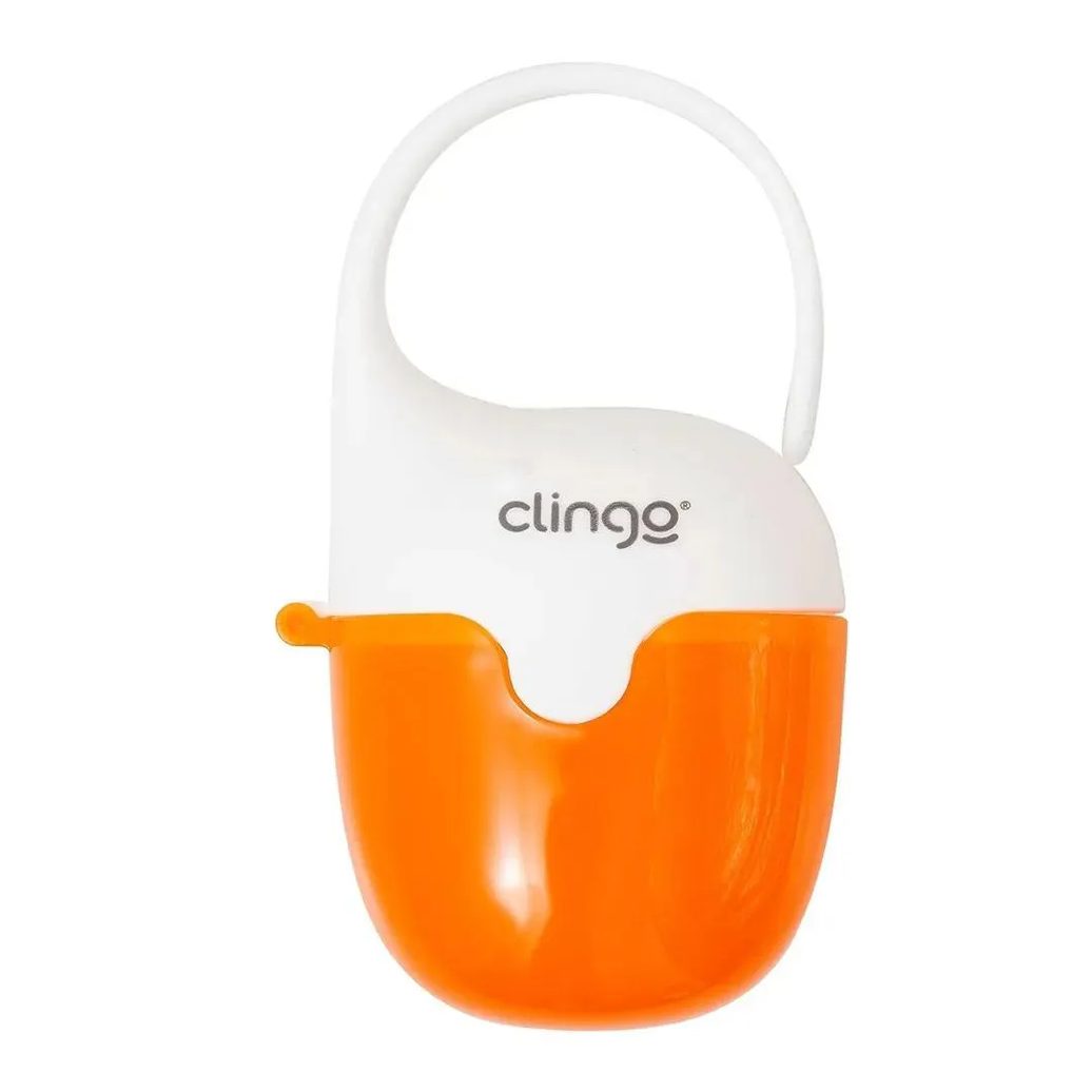 Porta Chupetas Baleia Laranja Clingo