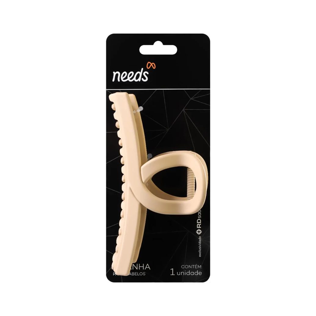 Mini Piranha para Cabelo Needs Metal Prata e Dourado 2 Unidades