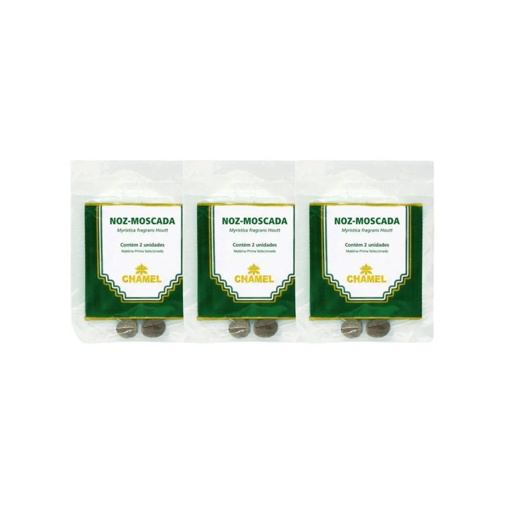 Kit 3X Pacote Noz Moscada Bola 2 Un - Chamel
