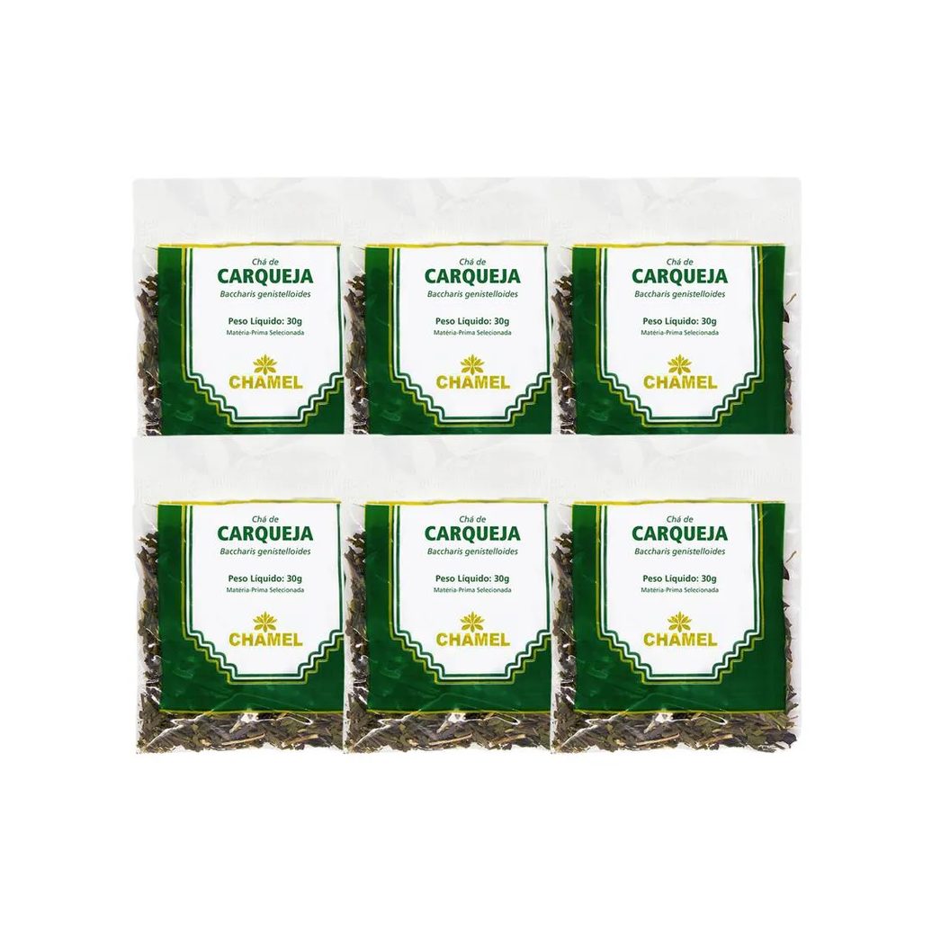 Kit 6X Chá Pacote Carqueja Folhas 30G - Chamel