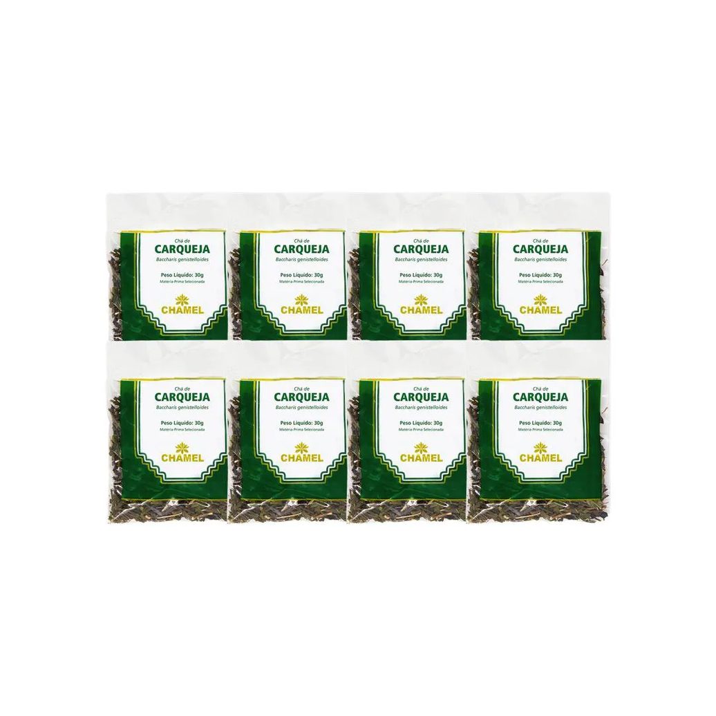 Kit 8X Chá Pacote Carqueja Folhas 30G - Chamel