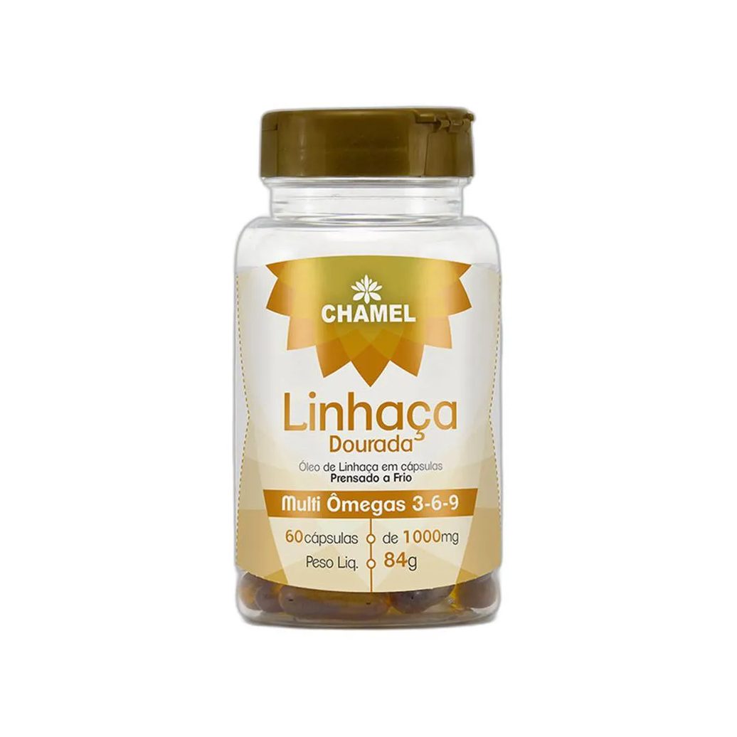 Vitamina Linhaça Dourada 1G 60 Cps - Chamel
