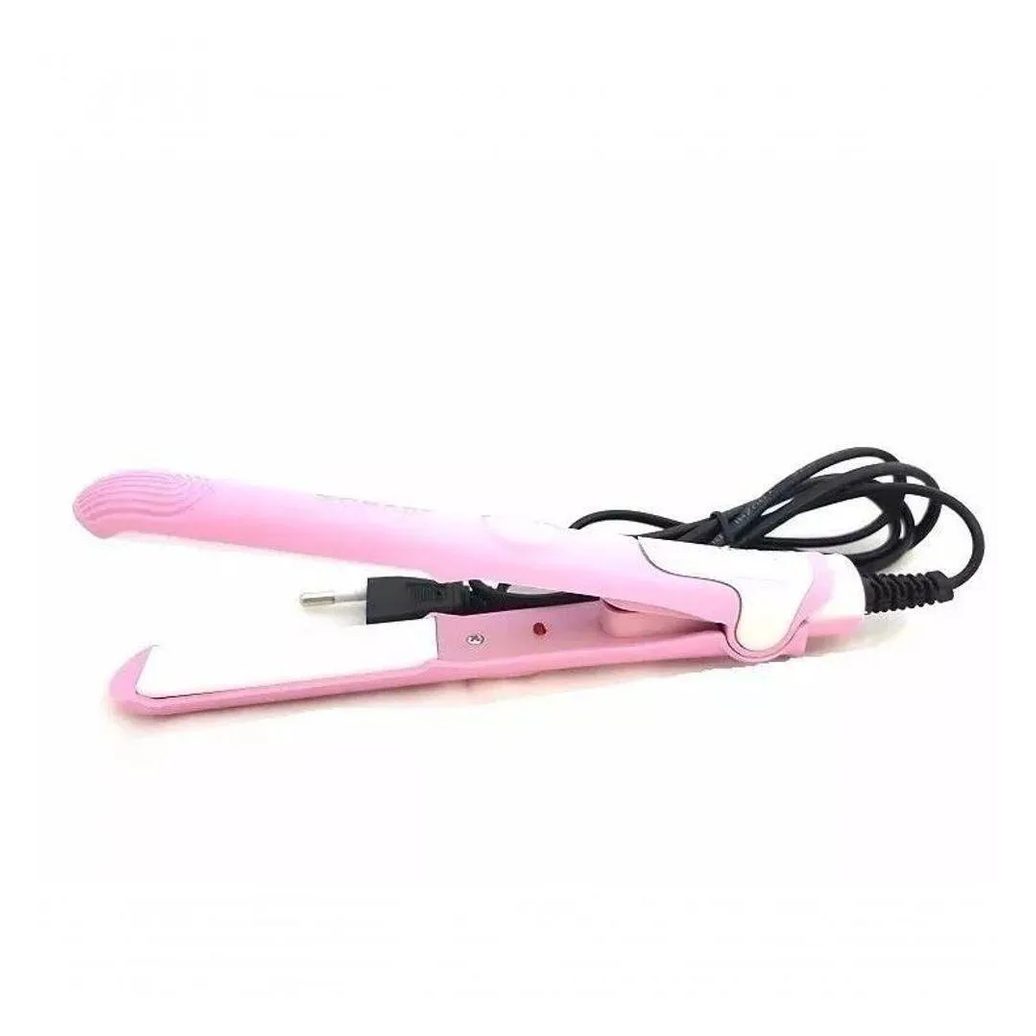 Mini Chapinha Prancha Cabelo Alisamento 17Cm Bivolt Rosa