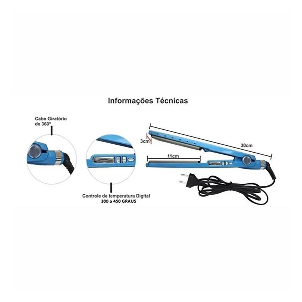 Prancha Chapinha Profissional Titânio Nº43 Bivolt