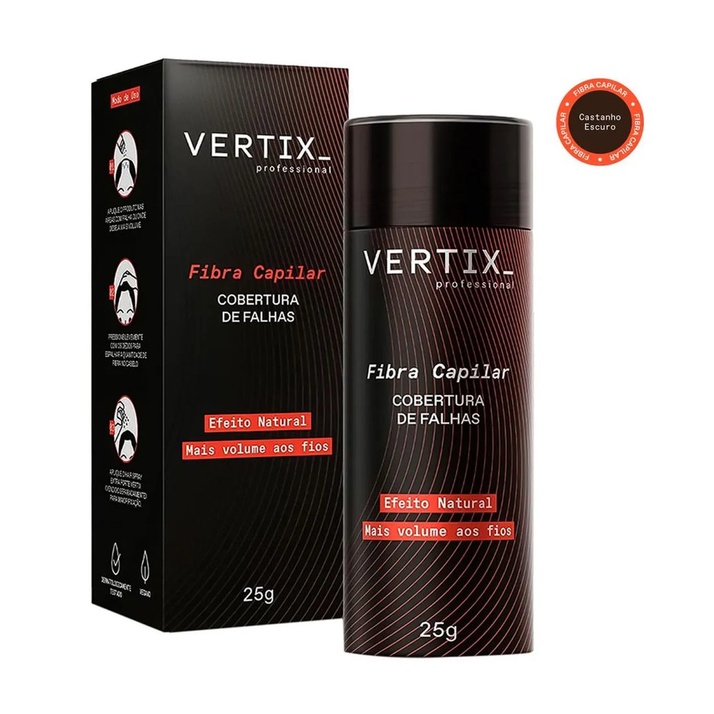 Vertix Professional Fibra Capilar Castanho Escuro 25g