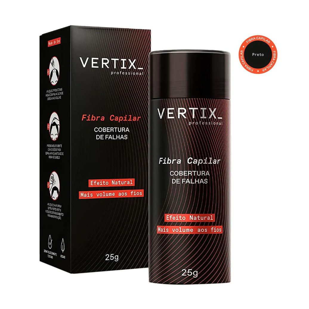 Vertix Professional Fibra Capilar Preto 25g
