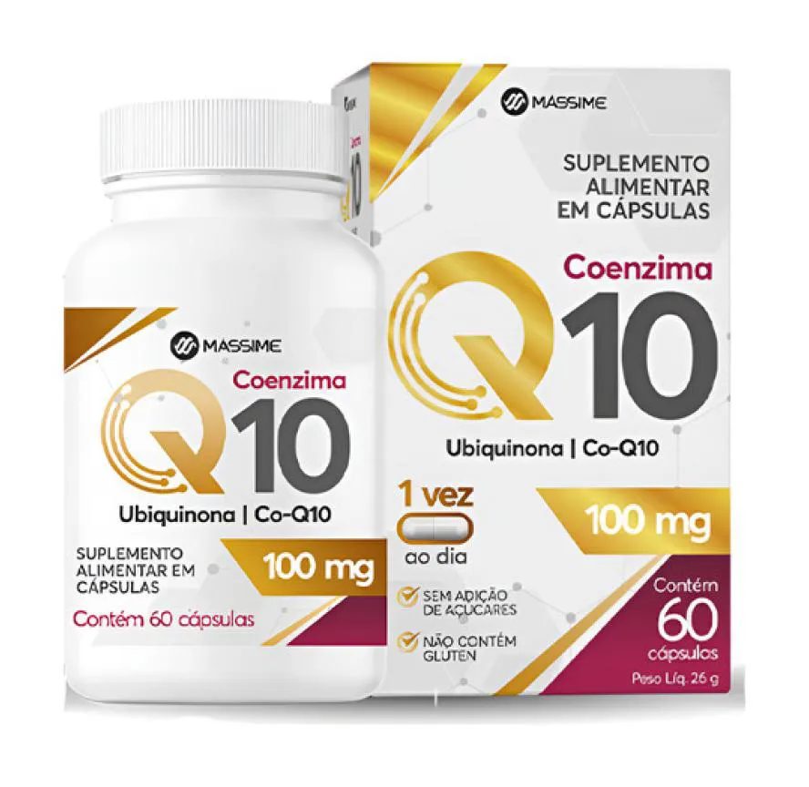 Coenzima Q10 Ubiquinona Co - Q10 100mg 60 cápsulas Massime