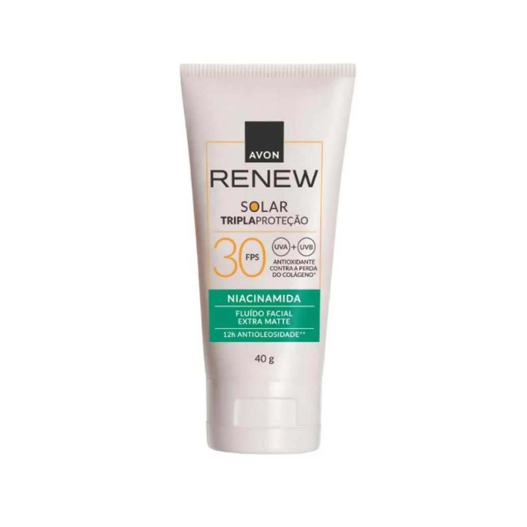 Fluido Solar Facial Avon Renew Fps30 40g