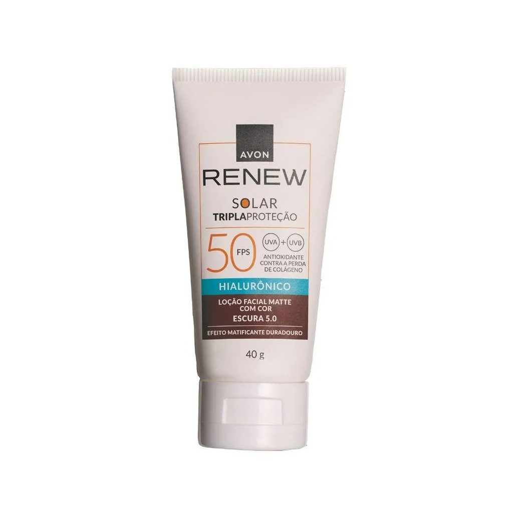 Protetor Solar Avon Renew Fps 50 Escura 5.0 40g