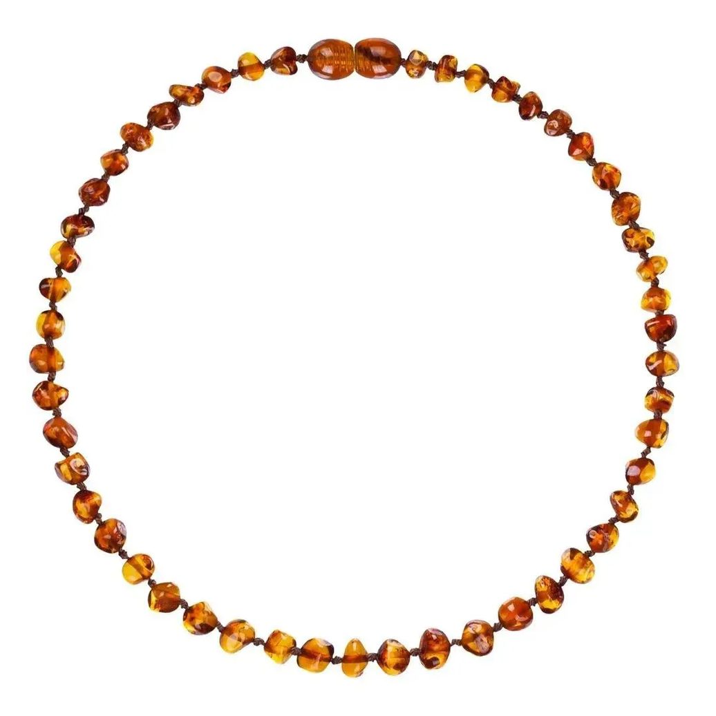 Colar de Âmbar Baroque Cognac 32Cm