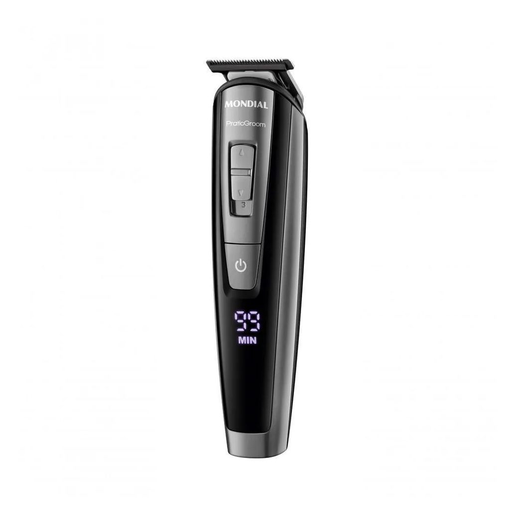 Aparador de Pelos Praticgroom Mondial Preto 6W Bg-09 Bivolt