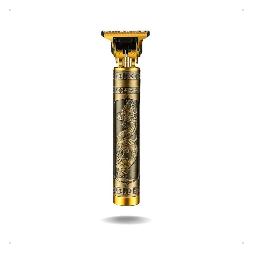 Barbeador Dragão Dourado Profissional - Aparador Usb