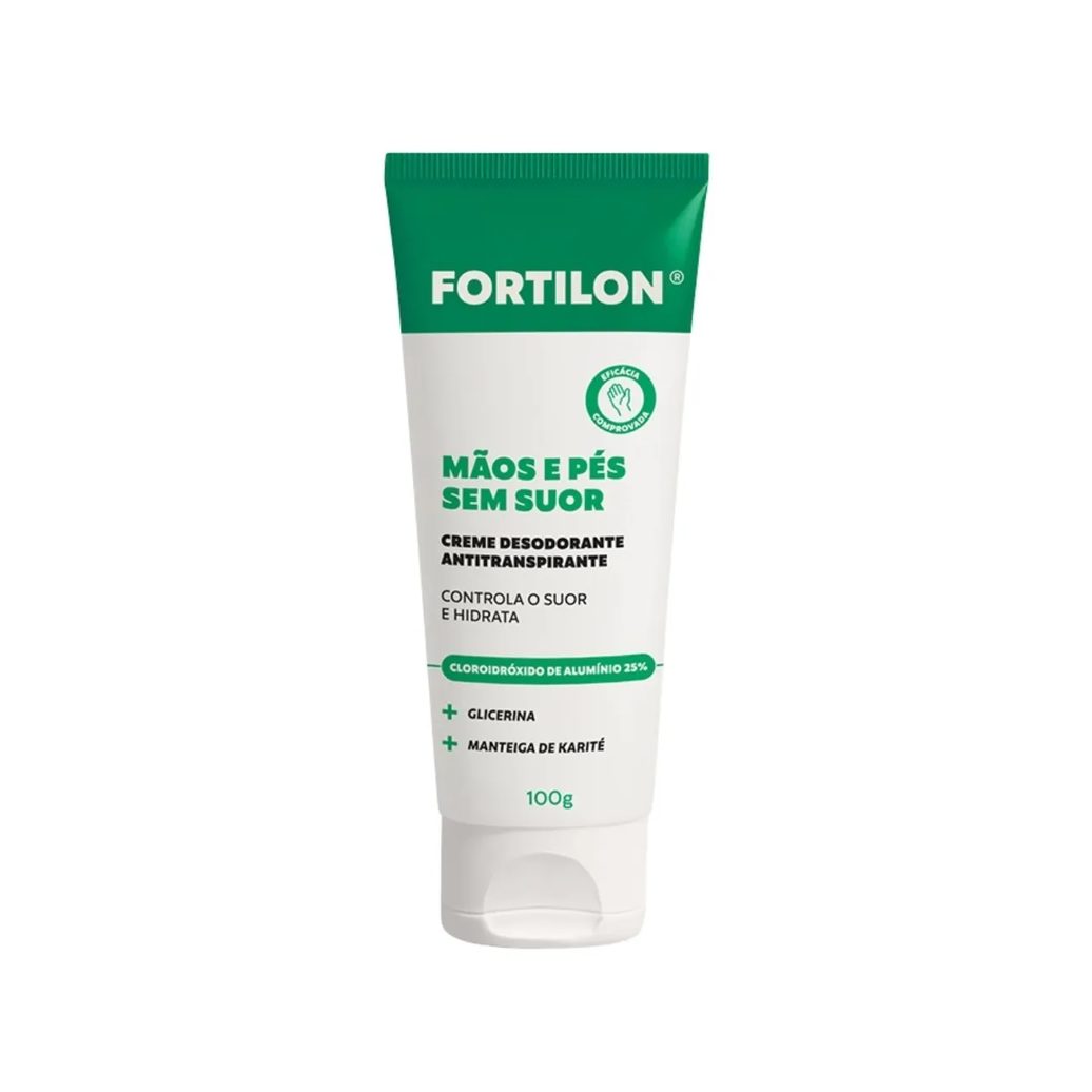 Creme Desodorante Antitranspirante Fortilon Mãos e Pés sem Suor 100g