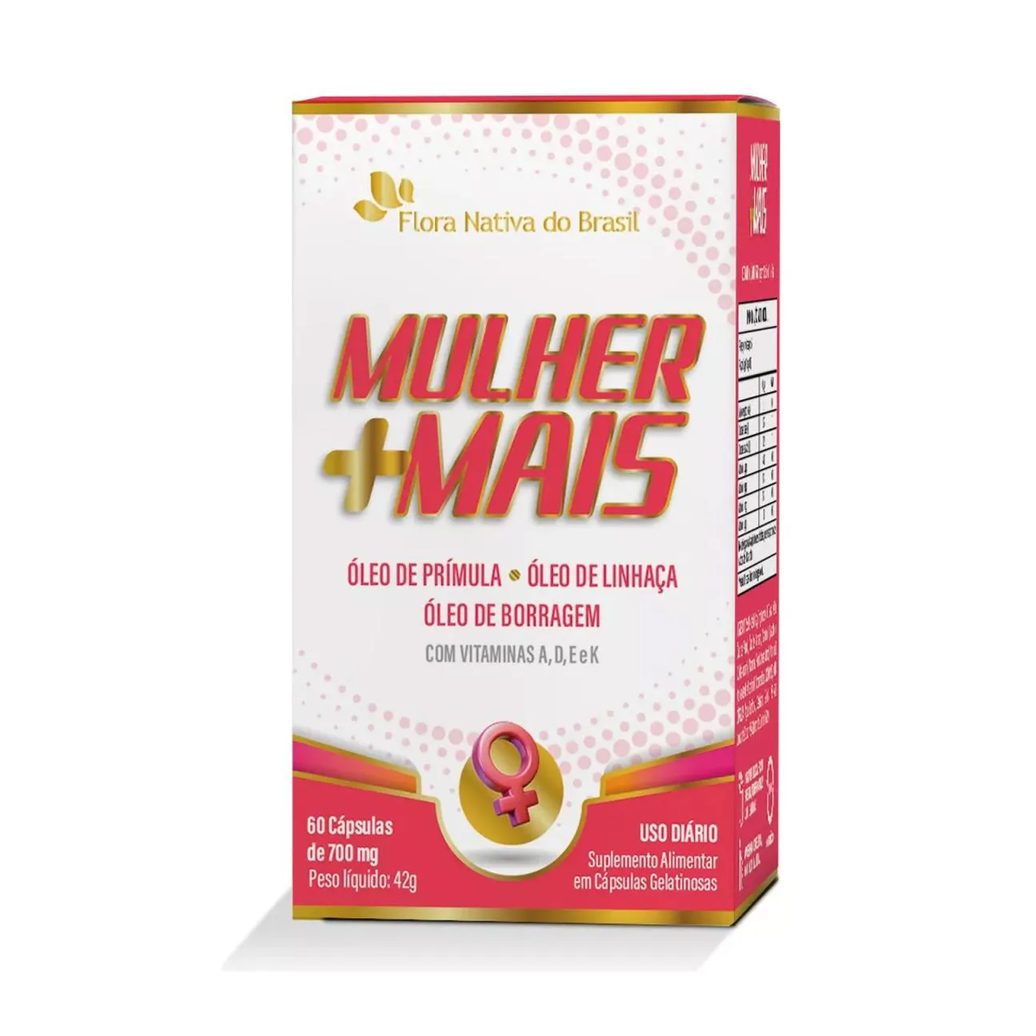 Mulher +Mais (Óleo de Prímula, Linhaça e Borragem) 60Cps