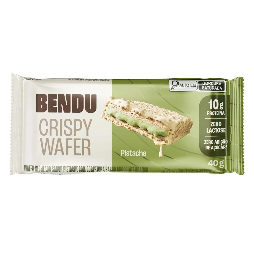 Bendu Crispy Wafer 40G - Pistache - Zero Lactose