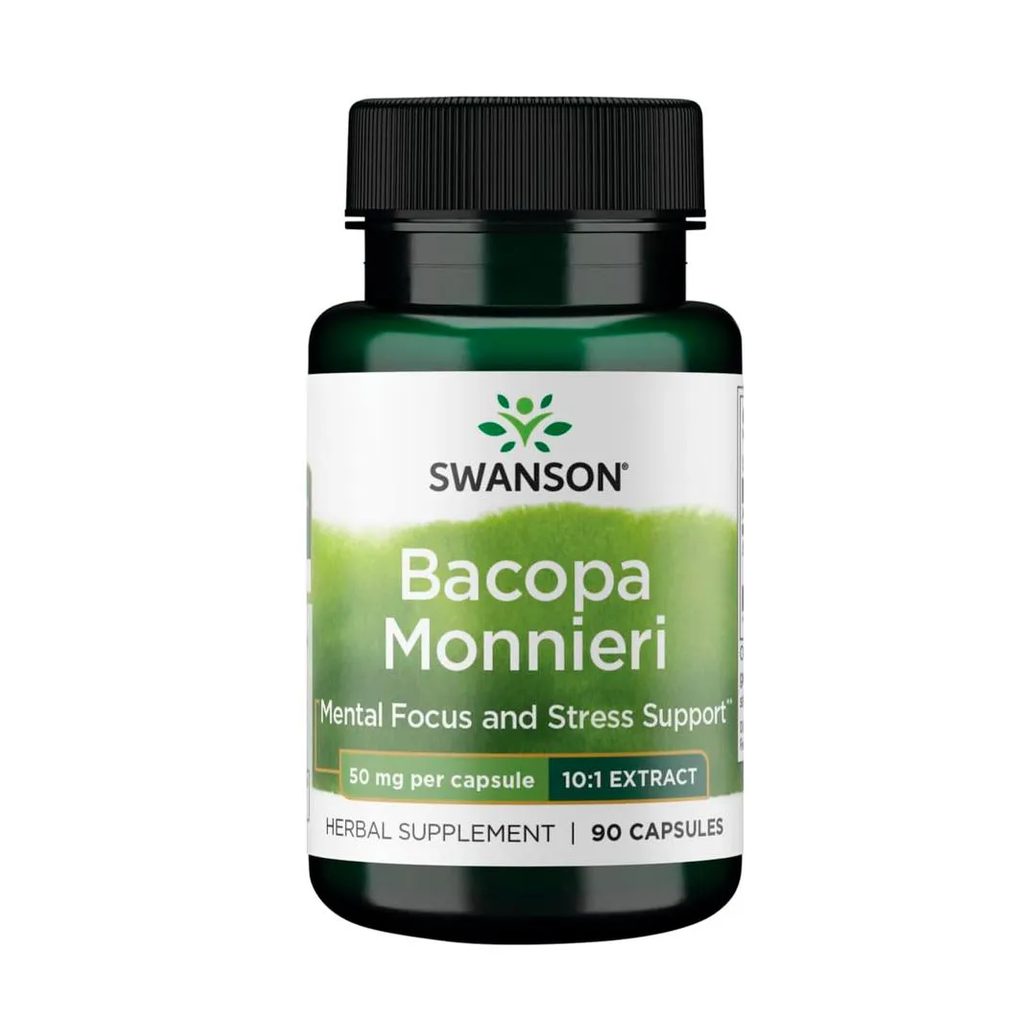 Bacopa Monniera 50Mg Swanson 90 Cápsulas Importado