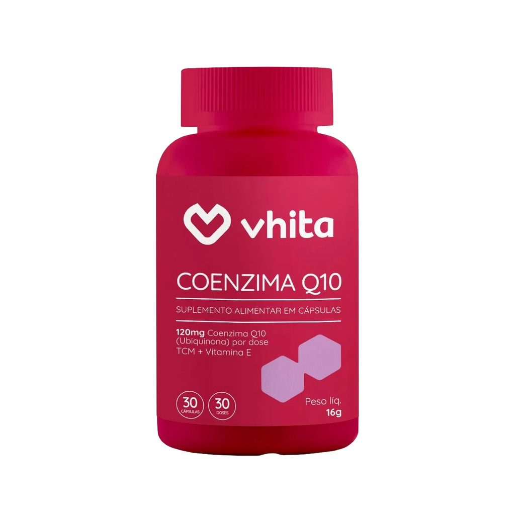 Coenzima Q10 120mg com Vitamina E Vhita 30 cápsulas