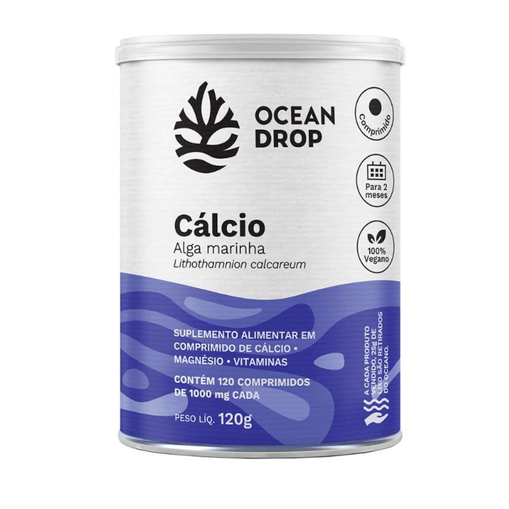 Cálcio de Algas 120 Tabs Ocean Drop