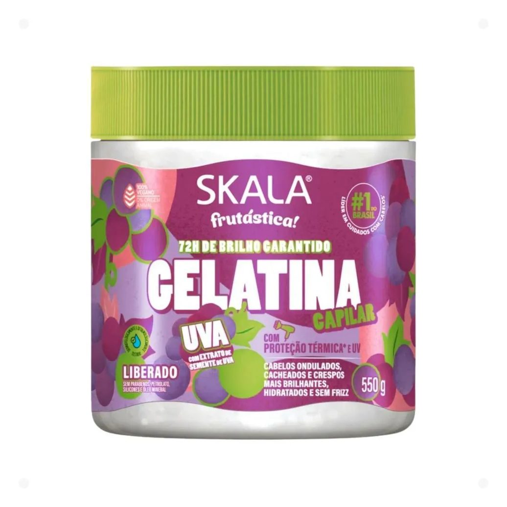 Gelatina Capilar Skala Frutástica! Uva com Proteção Térmica 550g