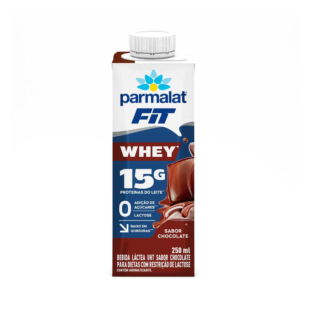 Bebida Láctea UHT Parmalat WheyFit Chocolate Zero Açúcar e Lactose 250ml
