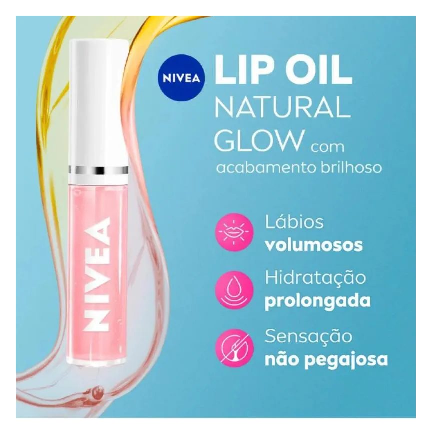 Hidratante Labial Lip Oil Nivea Natural Glow 5,5Ml