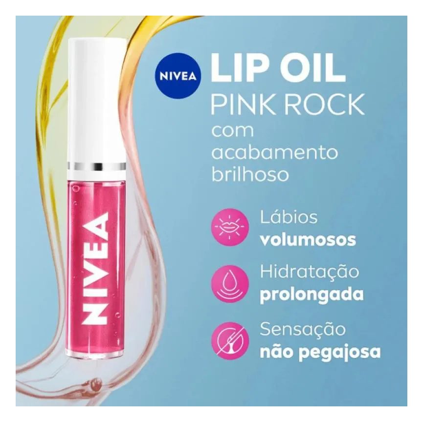 Hidratante Labial Lip Oil Nivea Pink Rock 5,5Ml