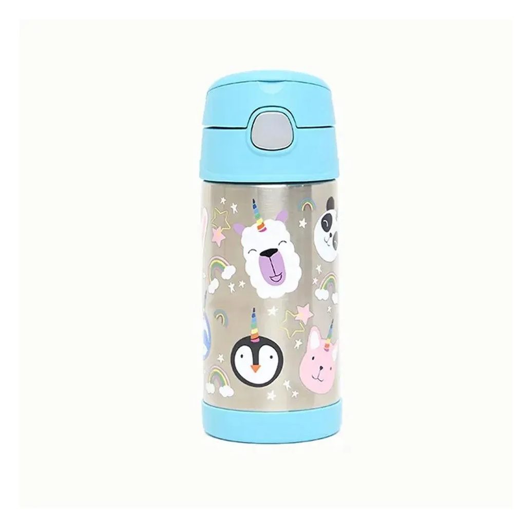 Garrafinha Térmica Funtainer 355Ml Unicórnio Colorido Thermos