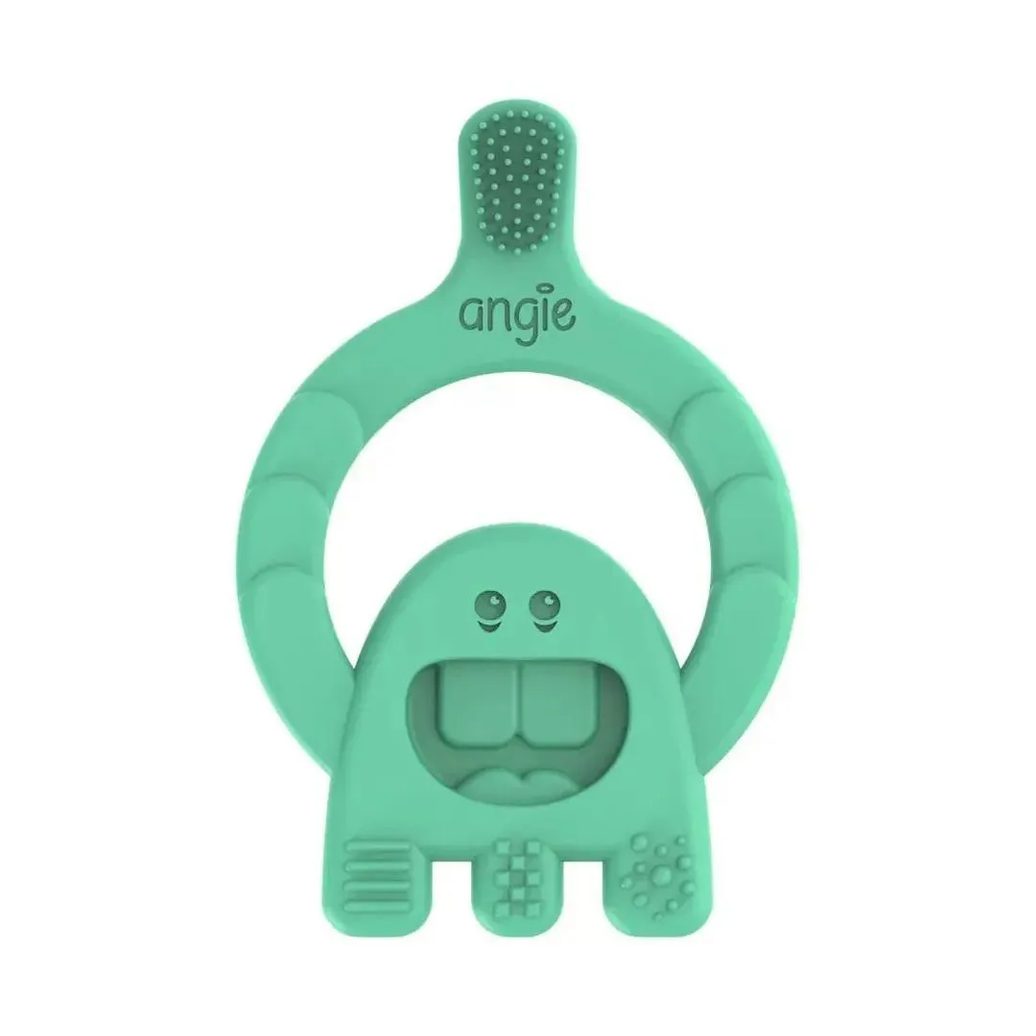 Mordedor com Cerdas Dental Baby +4M Verde Angie