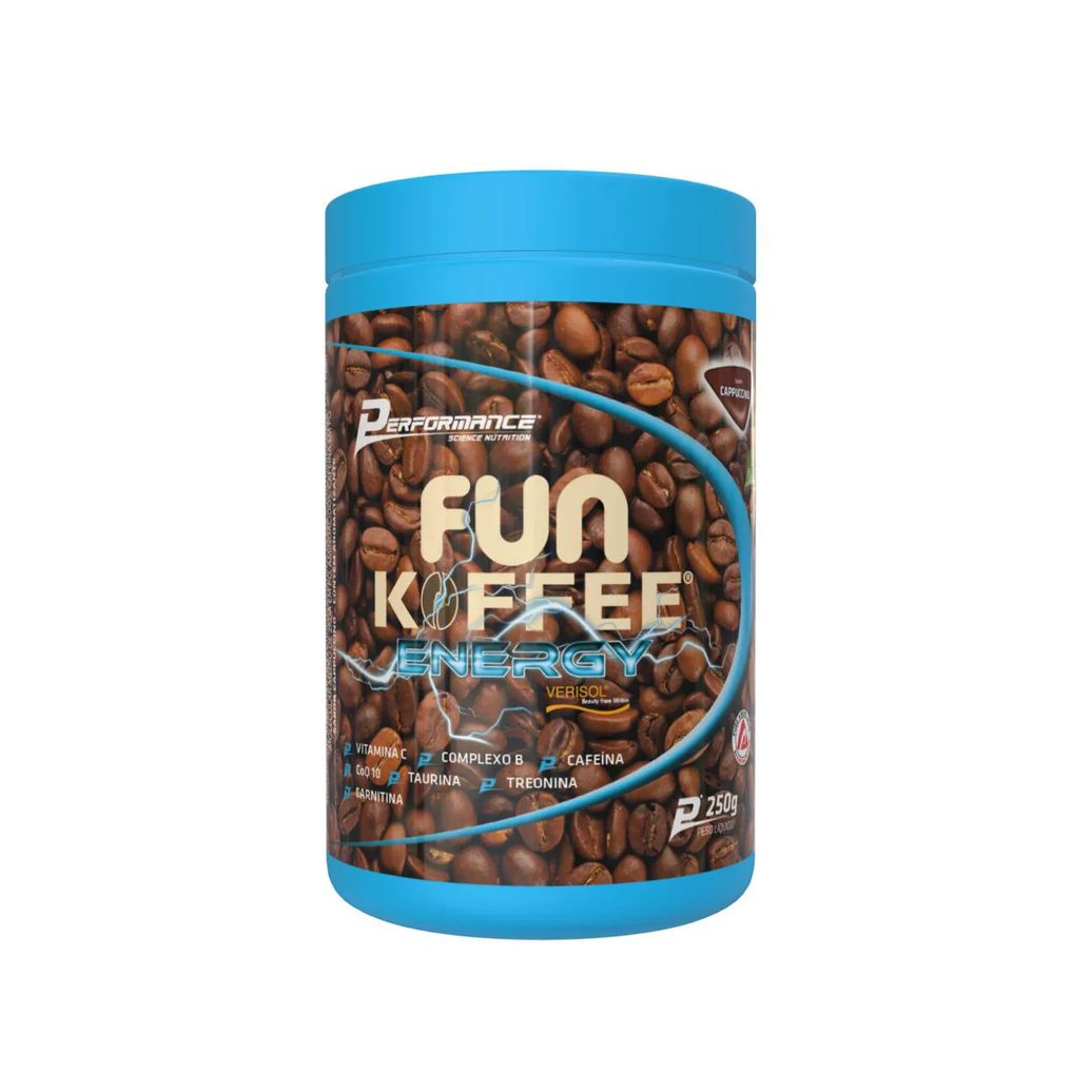 Fun Koffee Energy em Pó 250G Café com Peptídeos Bioativos de Colágeno Hidrolisado Verisol