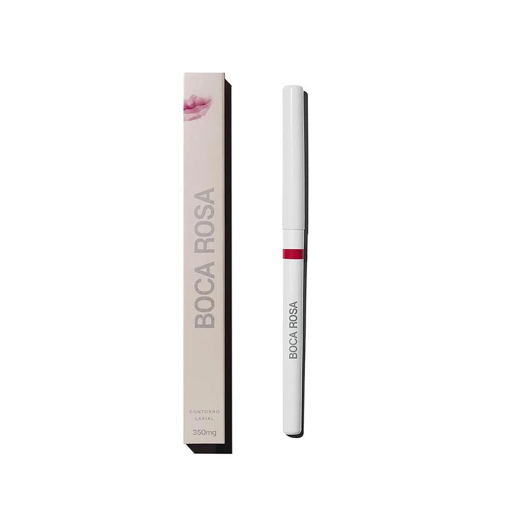 Boca Rosa Vermelho Intenso Contorno Labial