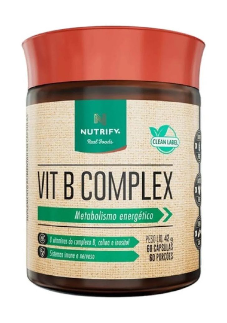 Vitamina B Complex 60 Cáps Nutrify com Colina e Inosital