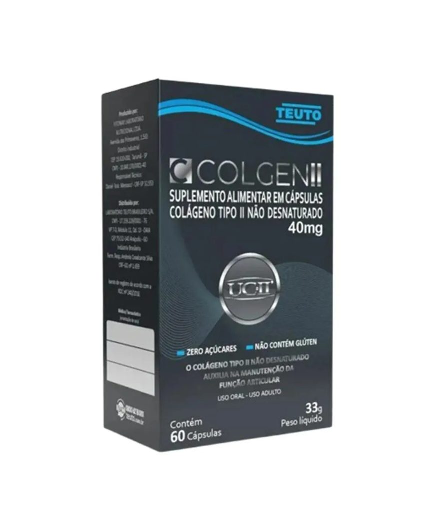 Colgen Colágeno Tipo 2 Não Desnaturado 40mg 60 Cps - Teuto