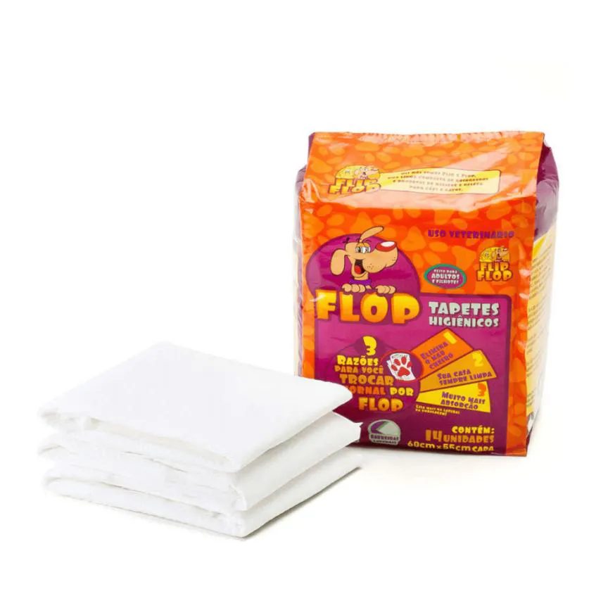 Tapete Higiênico Flop Petix para Cães 14Un 60X55Cm