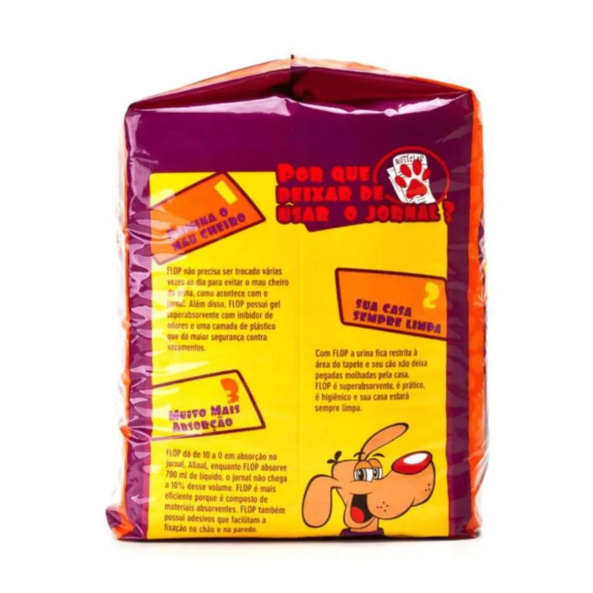 Tapete Higiênico Flop Petix para Cães 14Un 60X55Cm