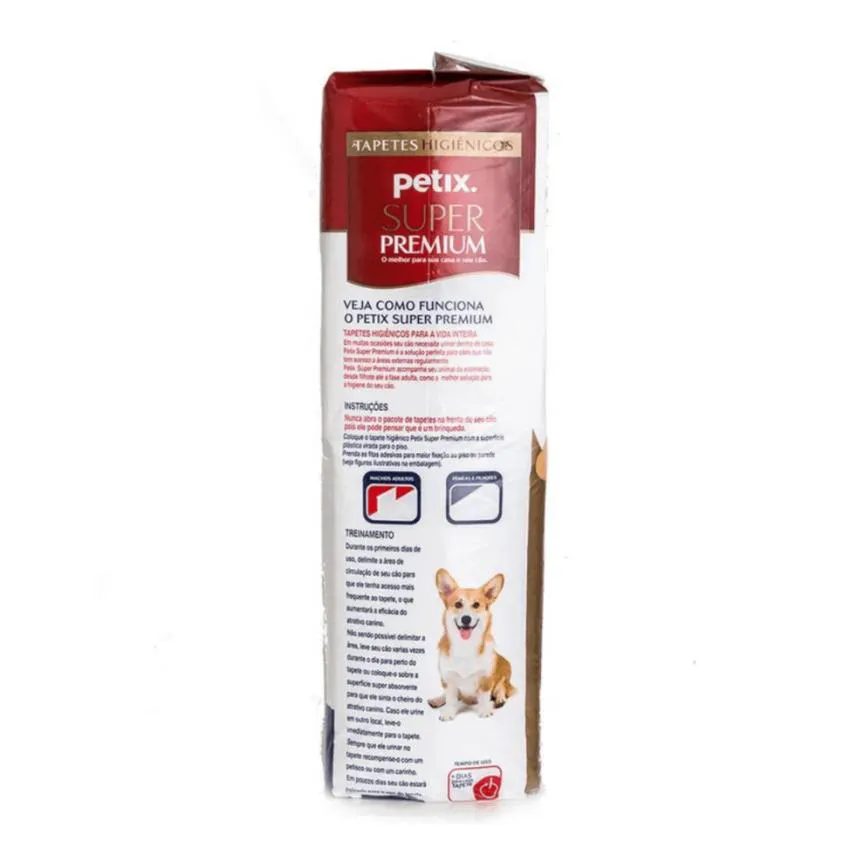 Tapete Higiênico Super Premium Petix 30Un 90X60Cm para Cães