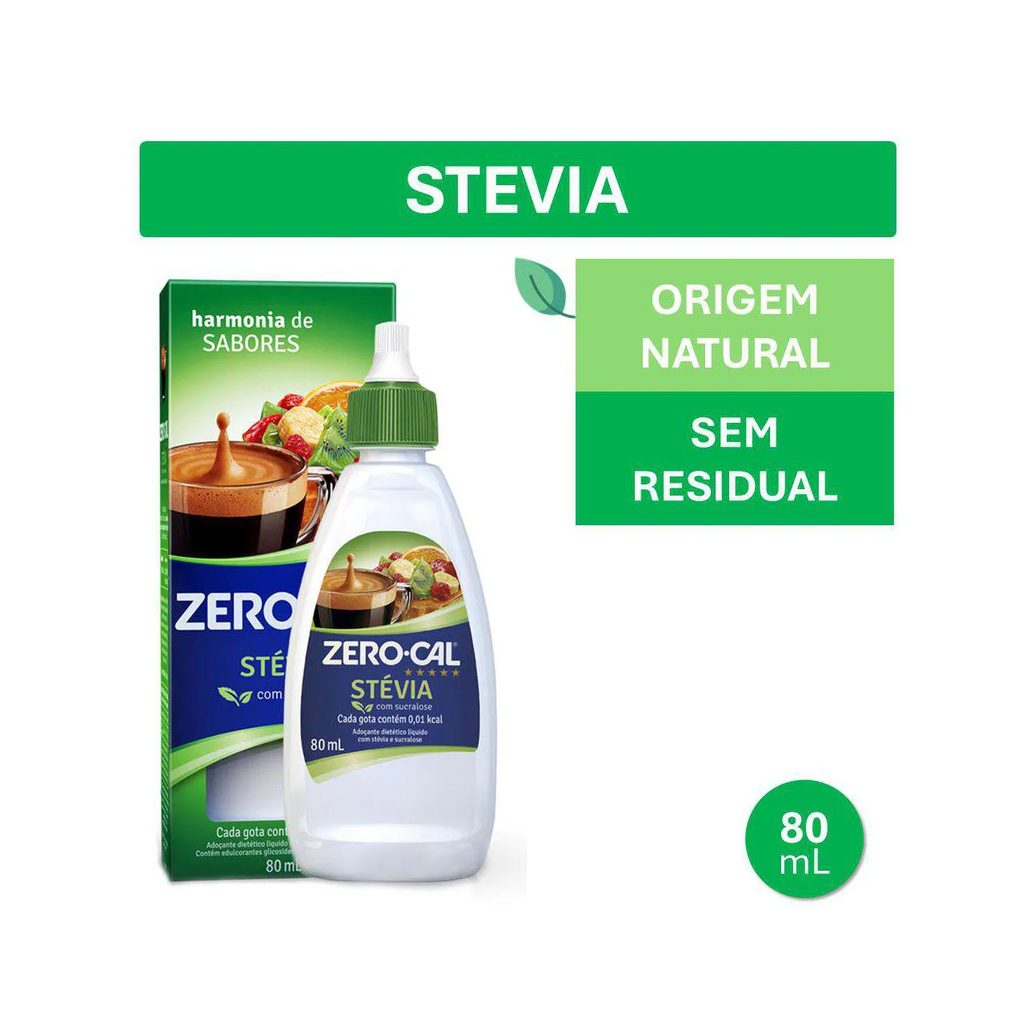 Adoçante Líquido Zero-Cal Stévia 80ml