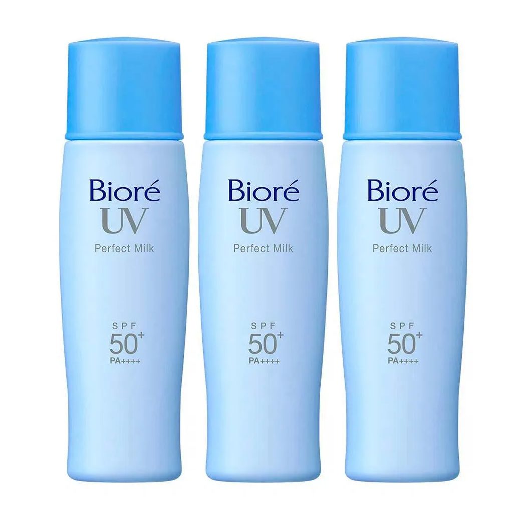 Bioré Uv Perfect Milk Kit com Três Protetores Solares