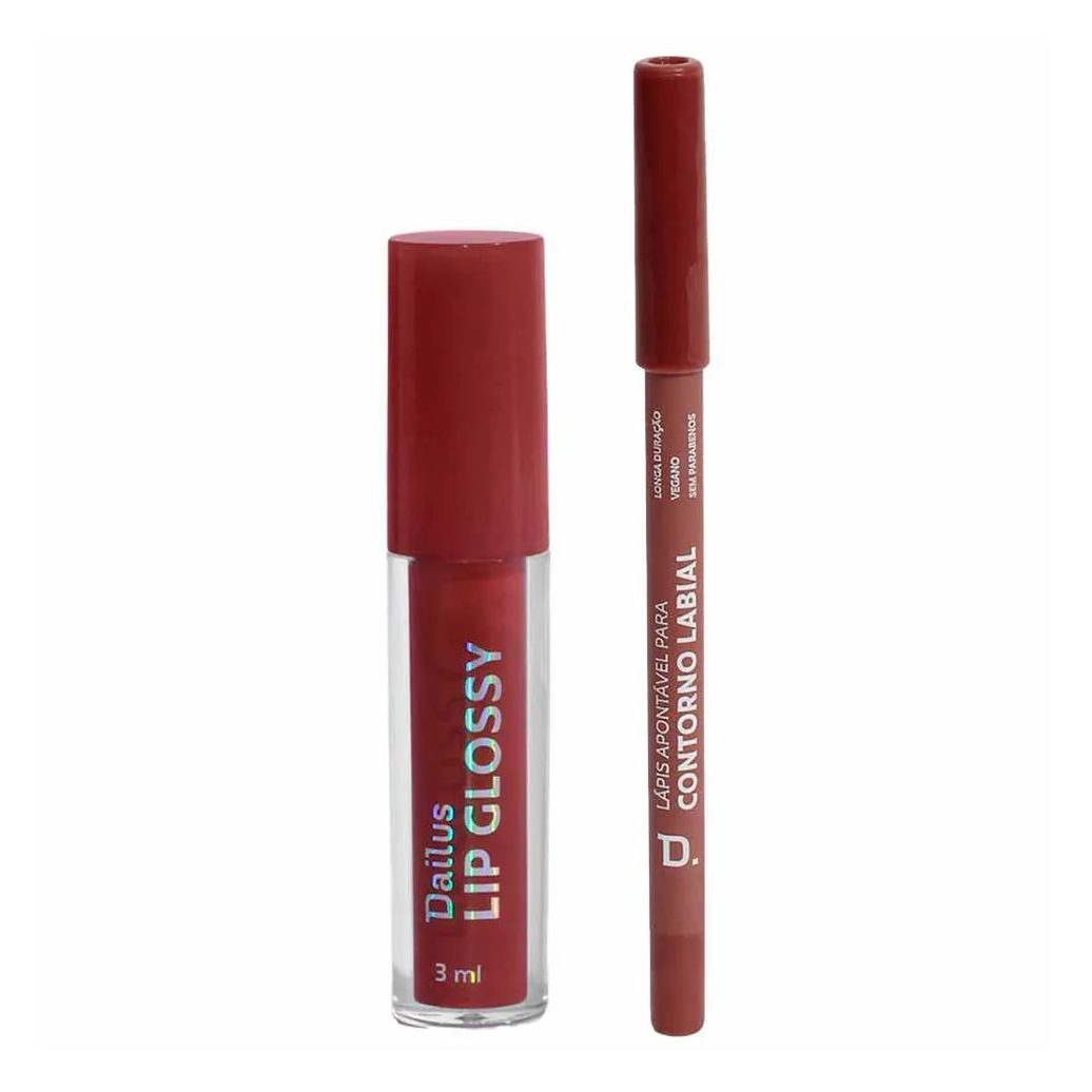Dailus Kit - Gloss Labial Cake + Lápis para Contorno Labial Taupe