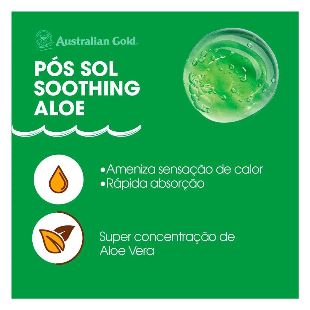 Gel Hidratante Pós Sol Australian Gold Shoothing Aloe 125g