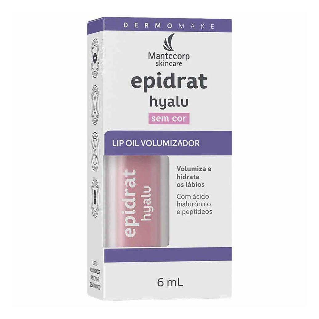 Hidratante Labial Volumizador Mantecorp Skincare Epidrat Hyalu Lip Oil Fps30 6Ml Incolor