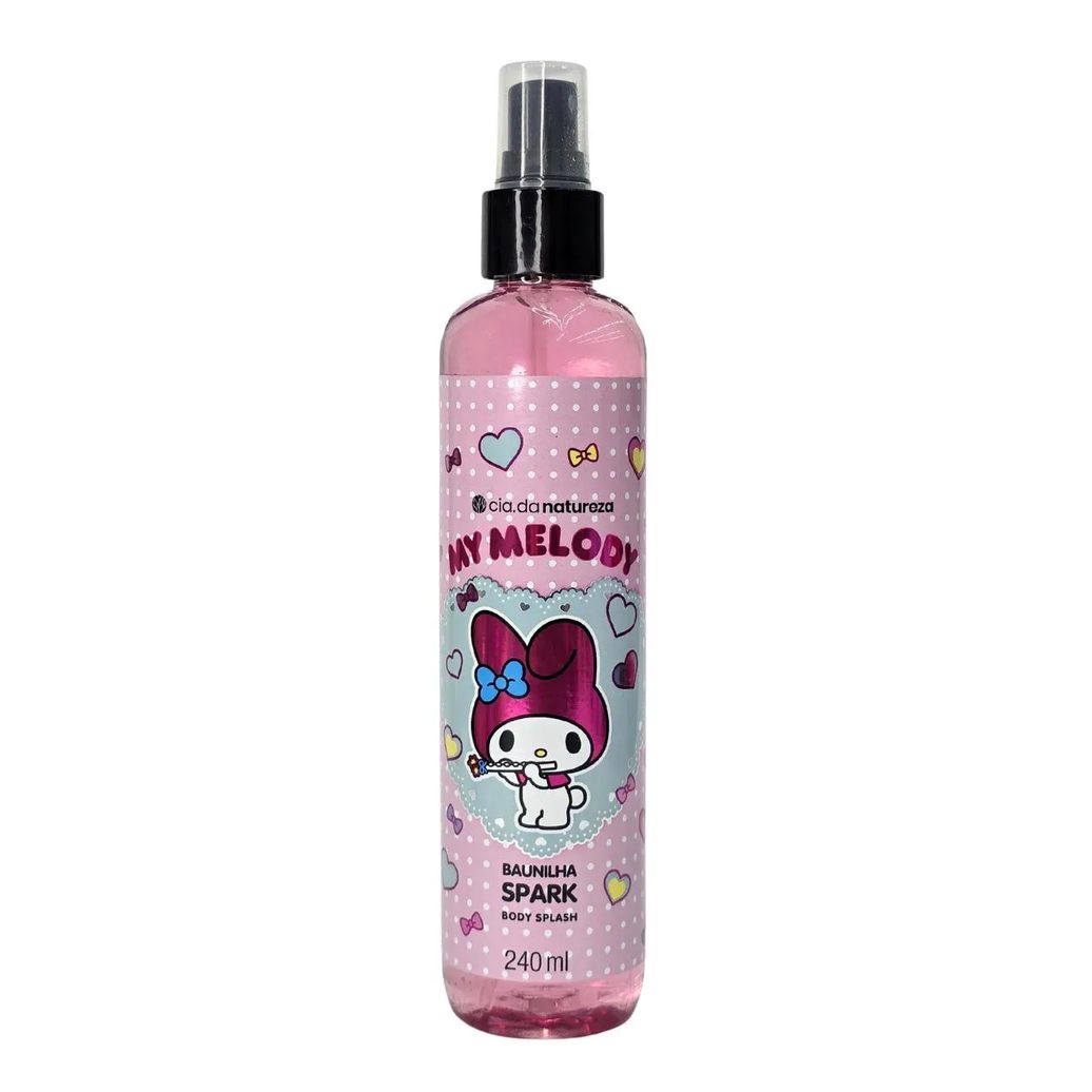 Body Splash Baunilha Spark My Melody Vegano Cia. da Natureza 240Ml